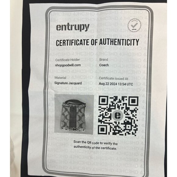 Coach Signature Jacquard Crossbody Bag With Certificate Of Authenticity Brown Ta - Picture 3 of 11